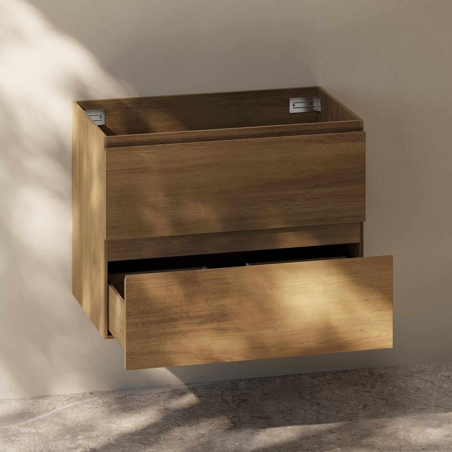 Swiss Madison, Liberte 30" Wall-Mounted Bathroom Vanity Cabinet without Top in Brown Oak