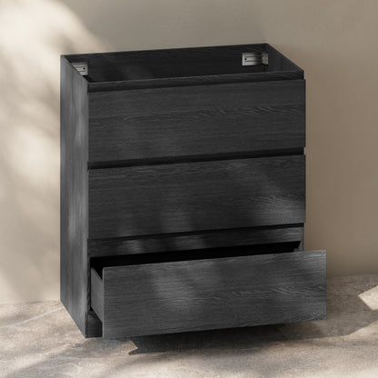Swiss Madison, Liberte 30" Freestanding Bathroom Vanity Cabinet without Top in Black Oak