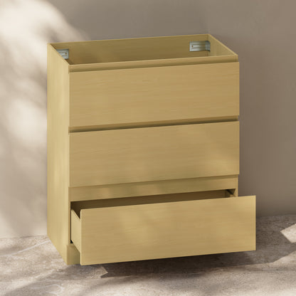 Swiss Madison, Liberte 30" Freestanding Bathroom Vanity Cabinet without Top in Natural Oak