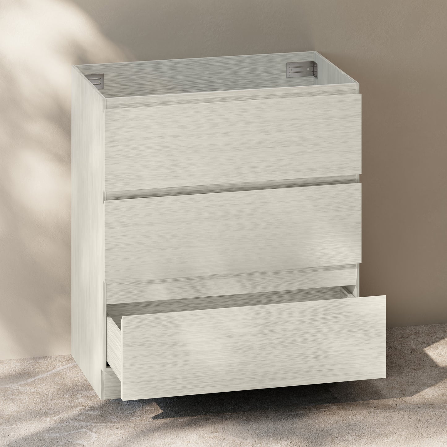 Swiss Madison, Liberte 30" Freestanding Bathroom Vanity Cabinet without Top in White Oak