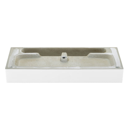 Swiss Madison, Claire 40 Ceramic Console Sink White Basin Chrome Legs