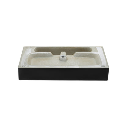 Swiss Madison, Claire 30 Ceramic Console Sink Matte Black Basin Black Legs