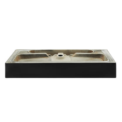 Swiss Madison, Claire 40 Ceramic Console Sink Matte Black Basin Black Legs