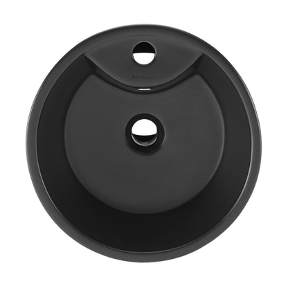 Swiss Madison Matte Black pedestal bathroom vanity — view 9