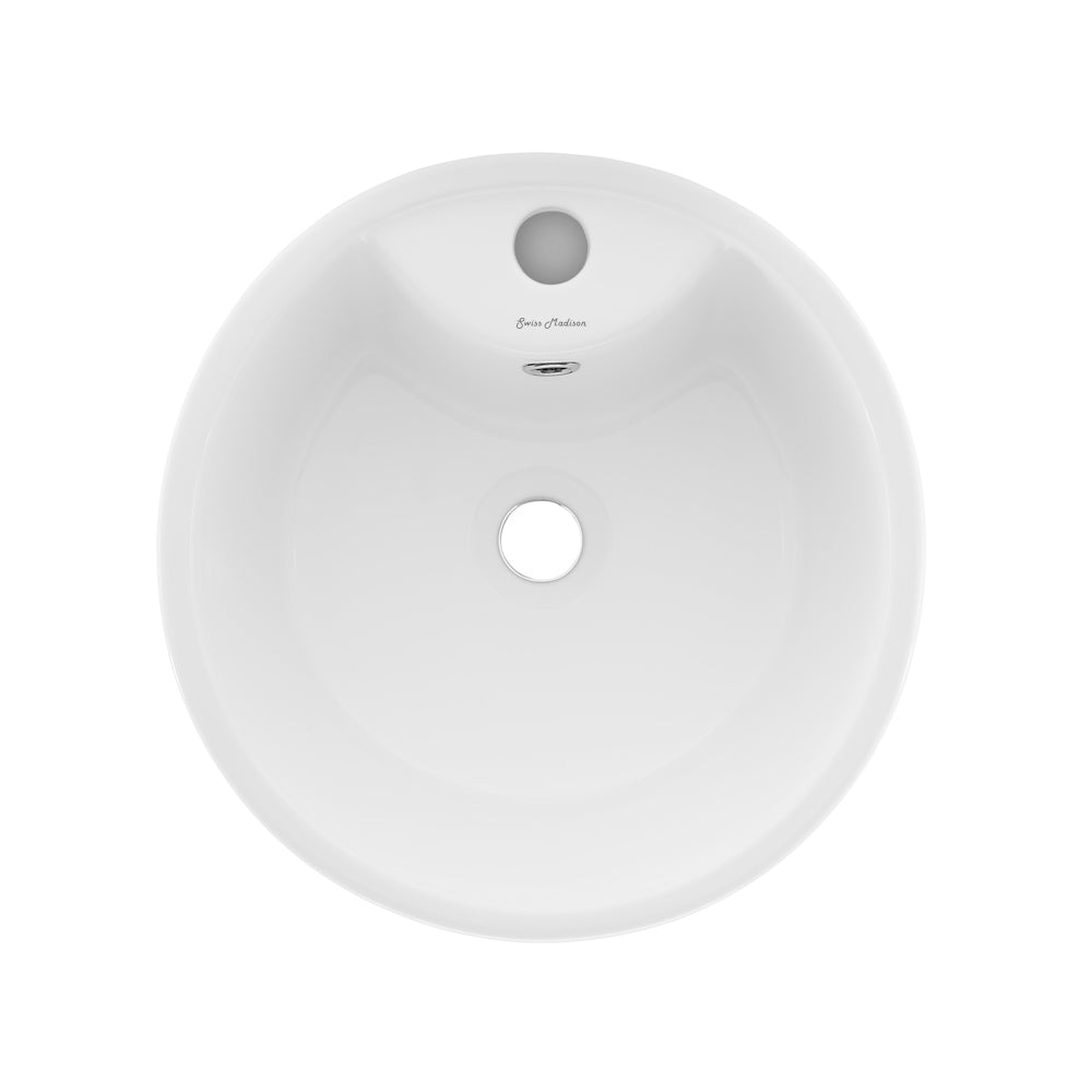 Swiss Madison, Monaco Circular Basin Pedestal sink