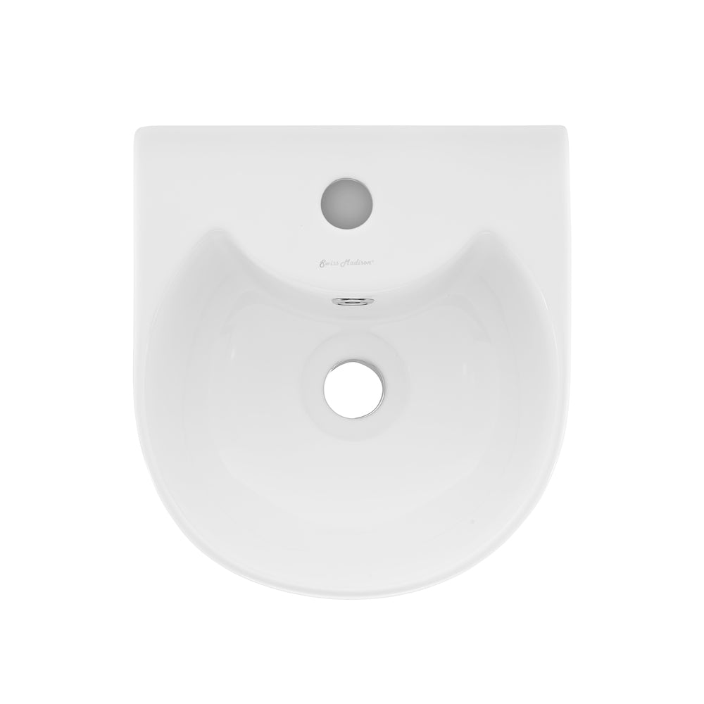 Swiss Madison, Sublime Rounded Basin Pedestal sink