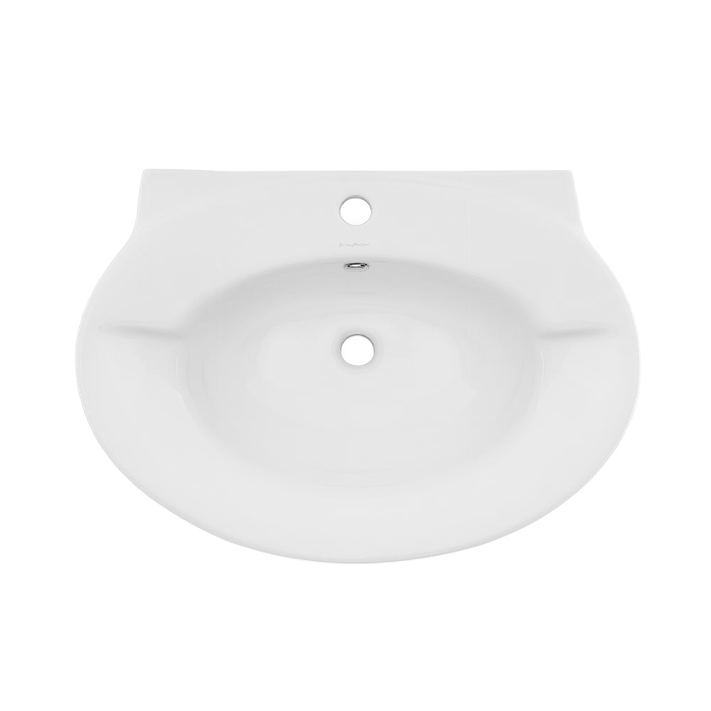 Swiss Madison, Plaisir Rounded Basin Pedestal Sink