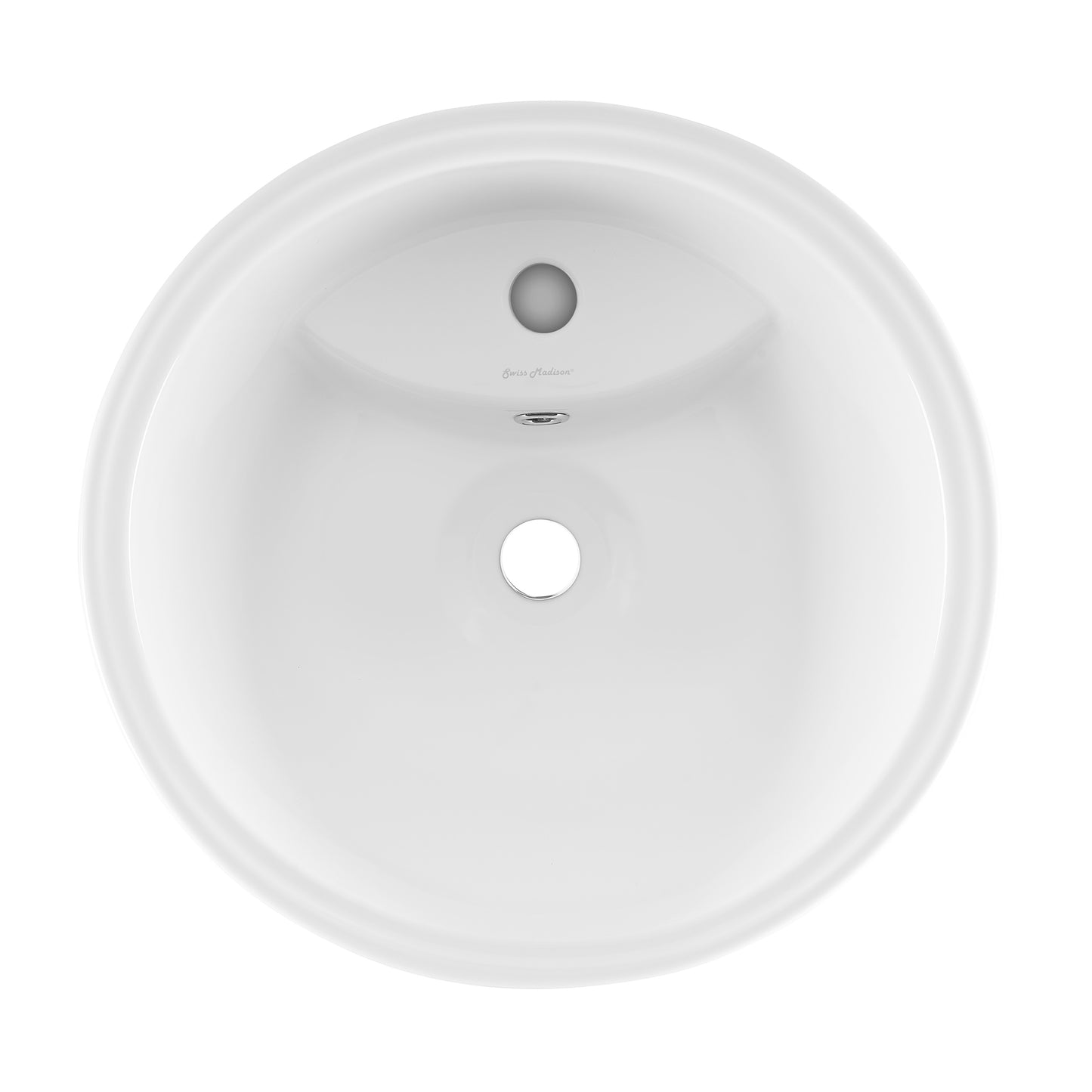 Swiss Madison, St. Tropez Circular One Piece Pedestal Sink