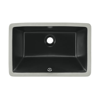 Swiss Madison, Voltaire 21" Rectangle Undermount Bathroom Sink in Matte Black