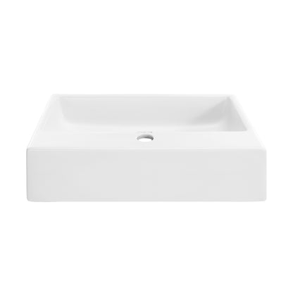 Swiss Madison, Claire 20 Rectangle Ceramic Vessel Sink, Matte White