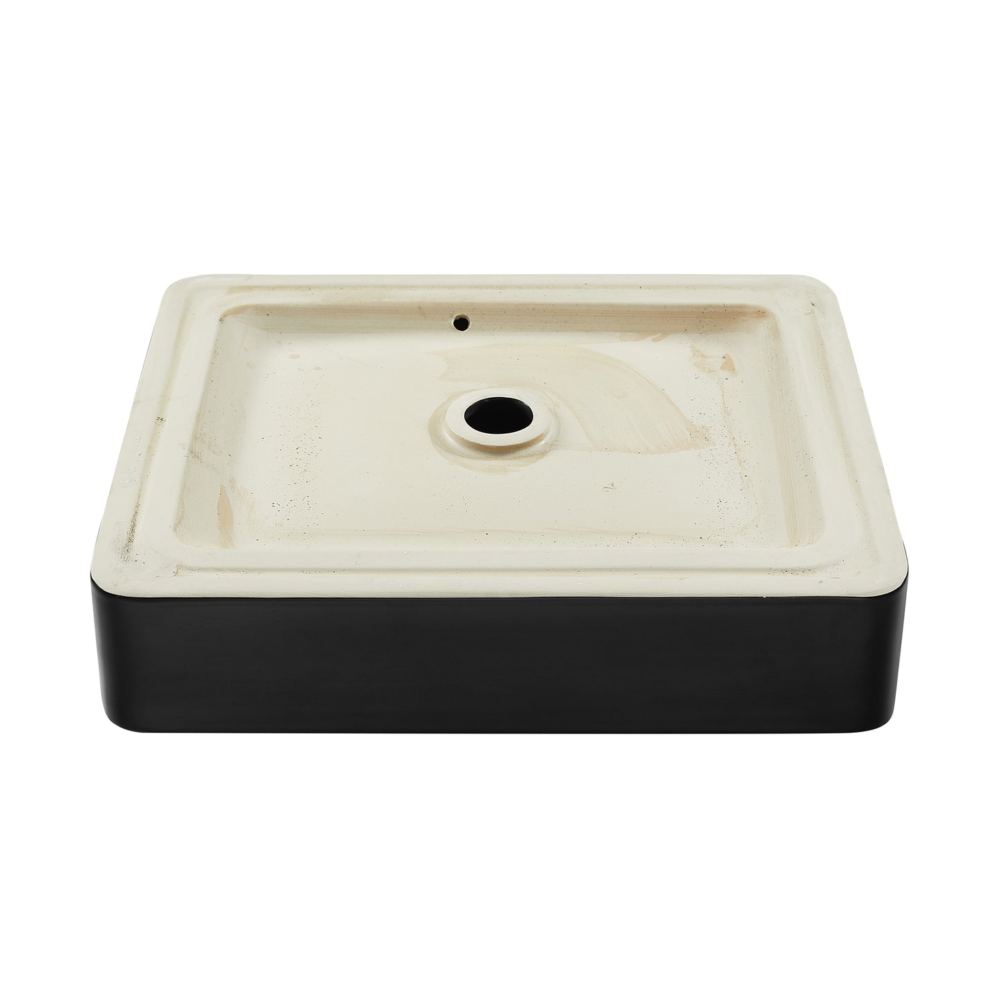 Swiss Madison, Concorde Rectangle Ceramic Vessel Sink, Matte Black