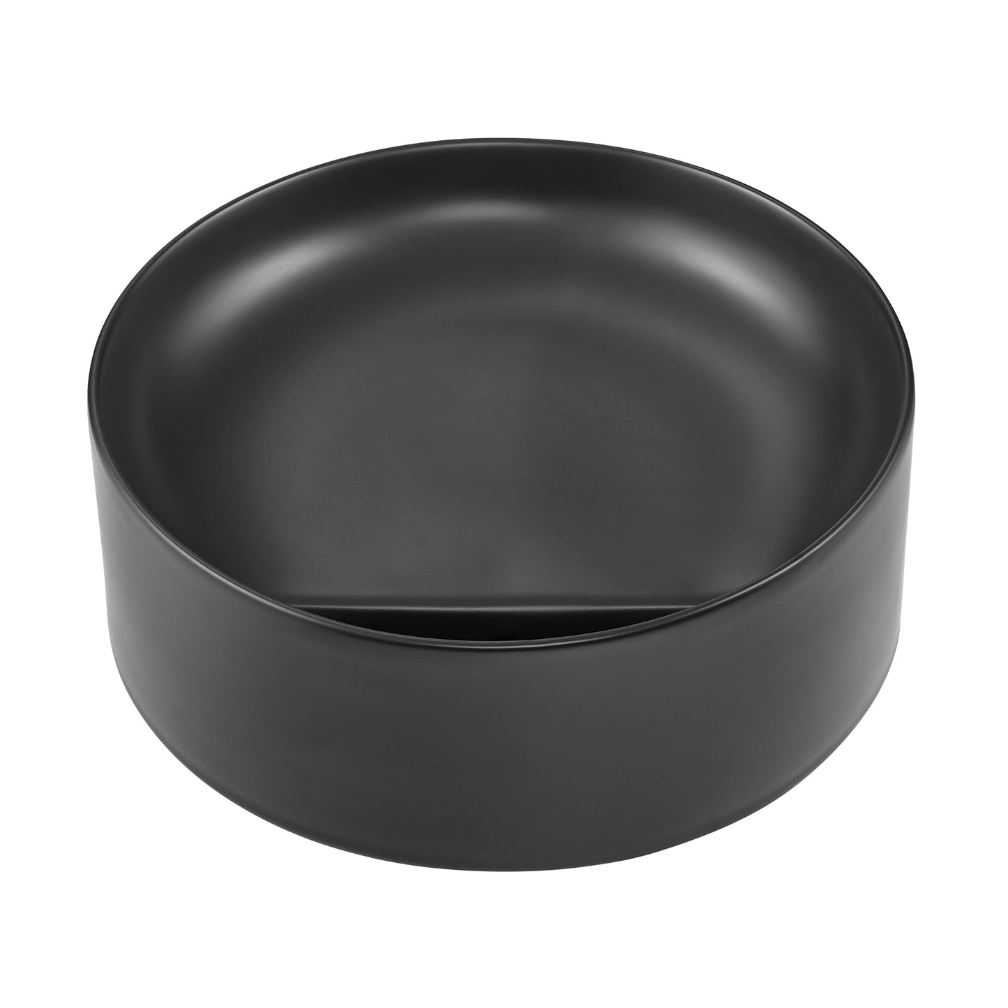 Swiss Madison, Beau 16.5" Round Vessel Bathroom Sink in Matte Black