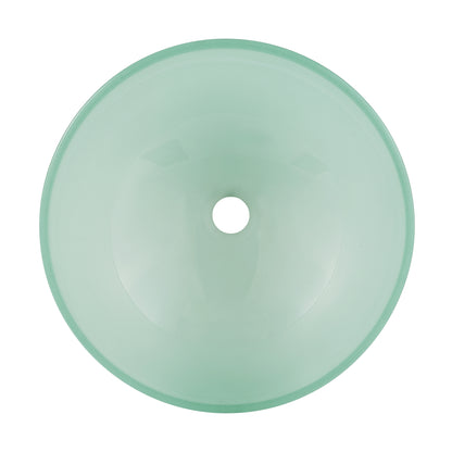 Swiss Madison, Cascade 16.5 Color Glass Vessel Sink with Faucet, Frost