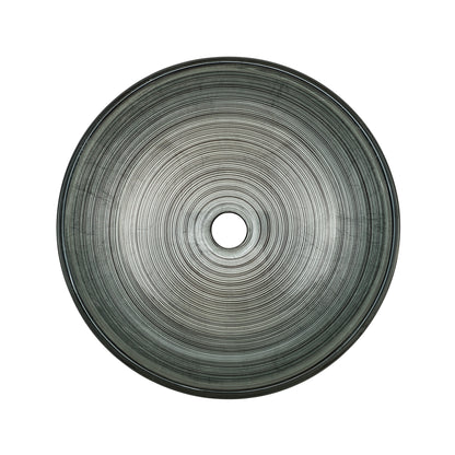 Swiss Madison, Cascade 16.5 Glass Vessel Sink with Faucet, Smoky Grey