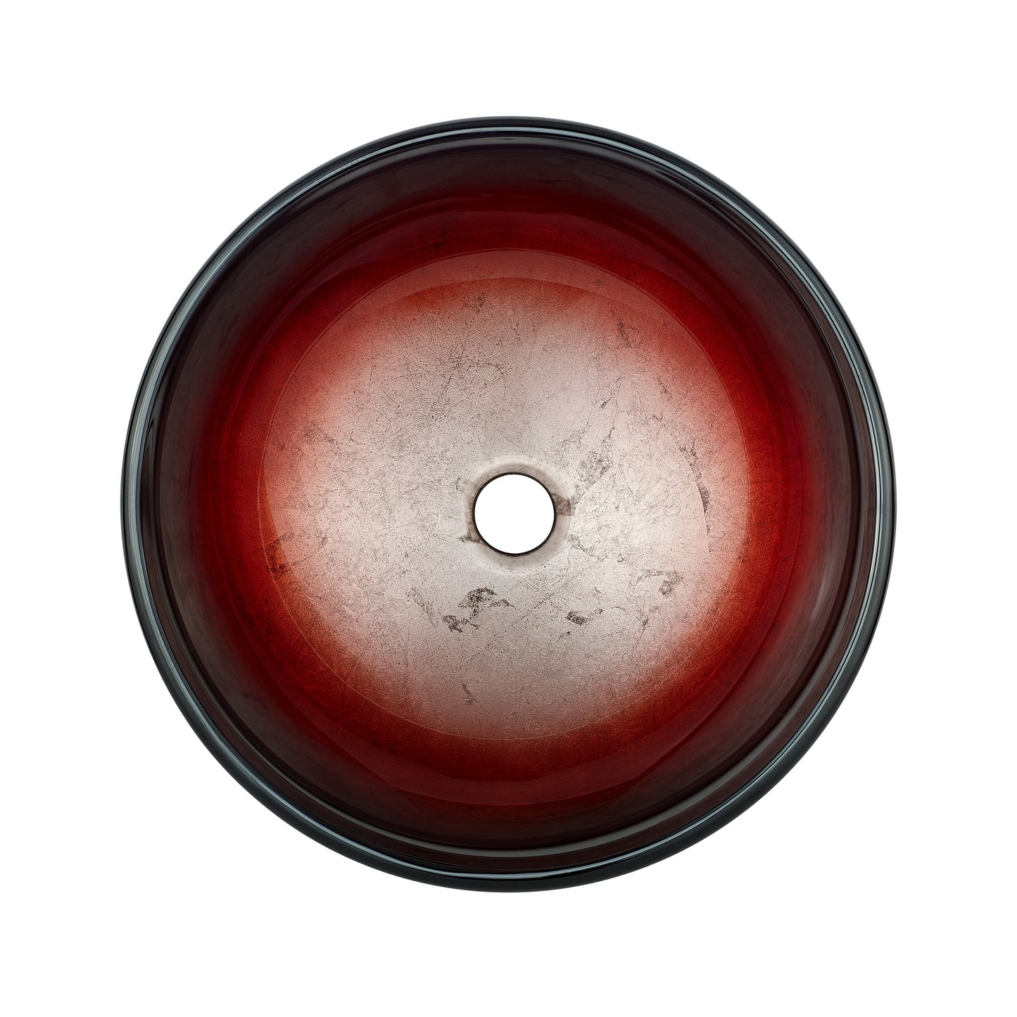 Swiss Madison, Cascade 16.5 Glass Vessel Sink with Faucet, Ember Red
