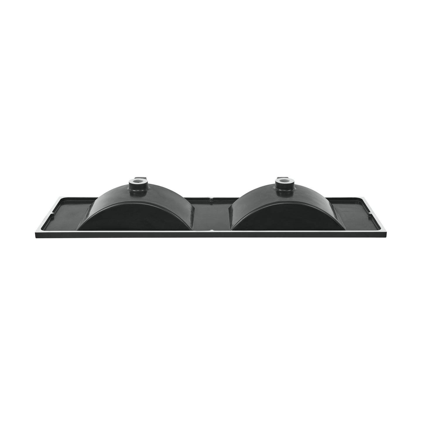 Swiss Madison, 48" 3-Hole Widespread Double Basin Vanity Sink Top in Matte Black