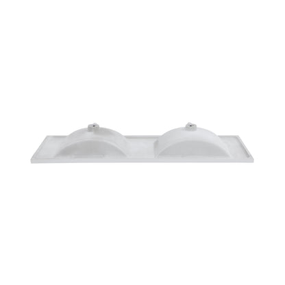 Swiss Madison, 48" 3-Hole Widespread Double Basin Vanity Sink Top in Glossy White