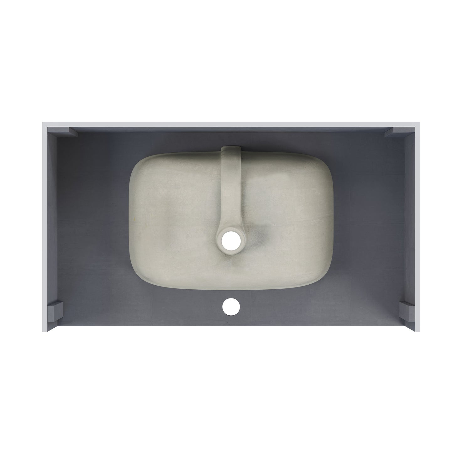 Swiss Madison, Avancer 36'' Wall Mount Sink In Black Marquina