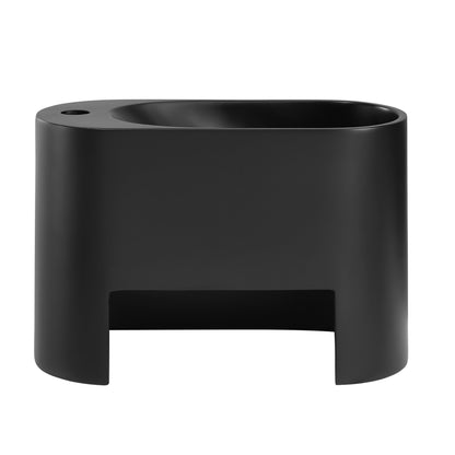 Swiss Madison, Terre 18" Right Side Faucet Wall-Mount Bathroom Sink in Black