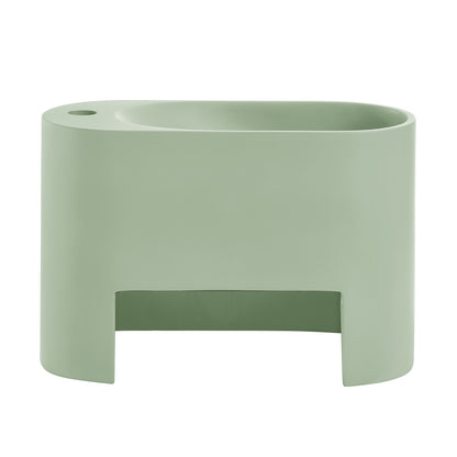 Swiss Madison, Terre 18" Right Side Faucet Wall-Mount Bathroom Sink in Palm Green