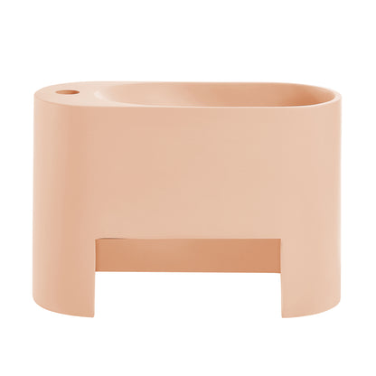 Swiss Madison, Terre 18" Right Side Faucet Wall-Mount Bathroom Sink in Pastel Peach