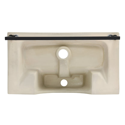 Swiss Madison, Claire 22" Wall-Mount Bathroom Sink with Black Towel Bar