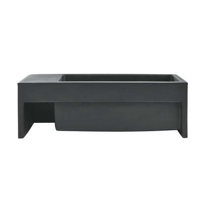 Swiss Madison, Delice 24" Rectangle Wall-Mount Bathroom Sink in Matte Black