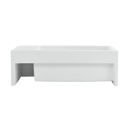 Swiss Madison, Delice 24" Rectangle Wall-Mount Bathroom Sink in Matte White