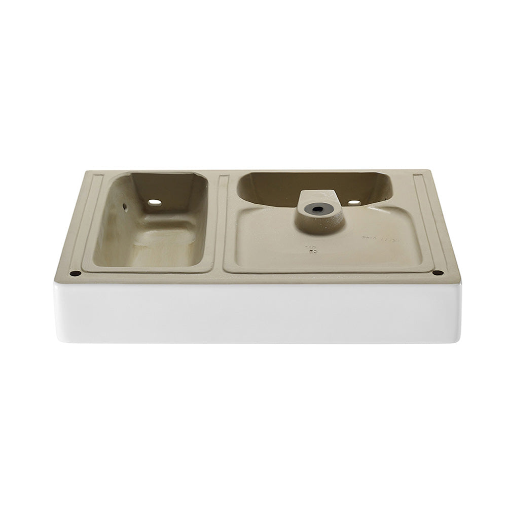 Swiss Madison, St. Tropez 36" Rectangle Wall-Mounted Sink with Left Side Faucet Mount