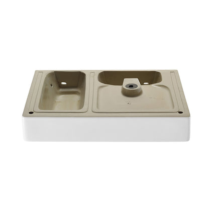 Swiss Madison, St. Tropez 36" Rectangle Wall-Mounted Sink with Left Side Faucet Mount