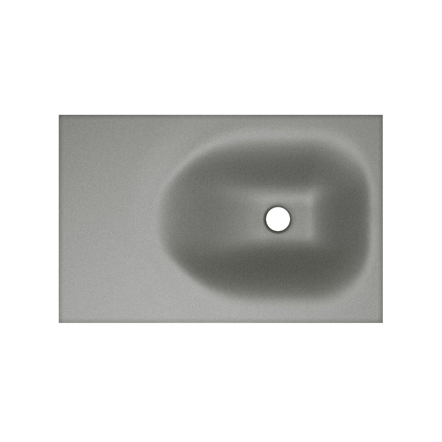 Swiss Madison, Lisse 24" Rectangle Concrete Wall-Mount Bathroom Sink in Dark Grey