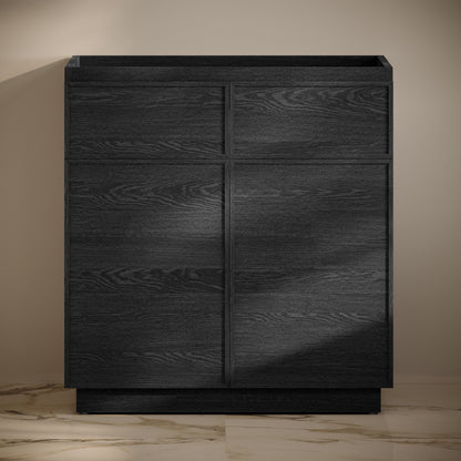 Swiss Madison, St. Tropez 36" Freestanding Bathroom Vanity Cabinet without Top in Black Oak
