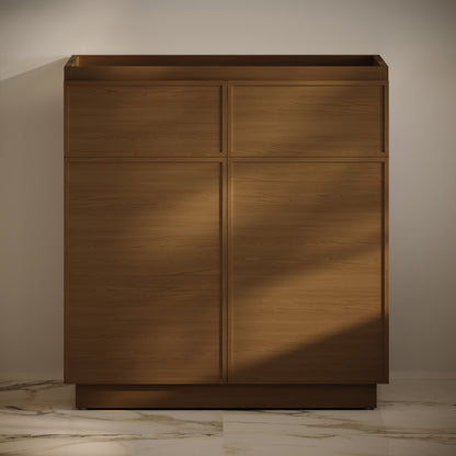 Swiss Madison St. Tropez 36-inch freestanding bathroom vanity in Brown Oak — view 6