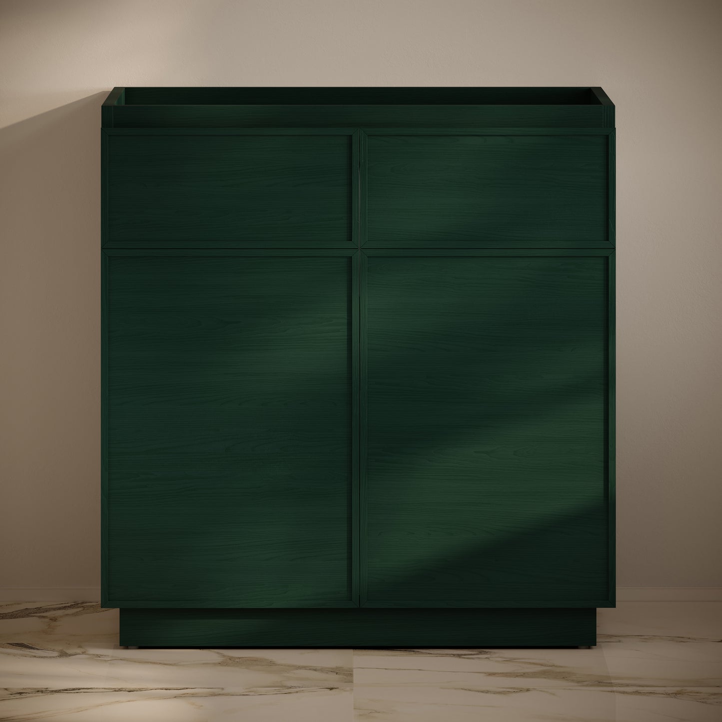 Swiss Madison St. Tropez 36-inch freestanding bathroom vanity in Green Oak — view 6
