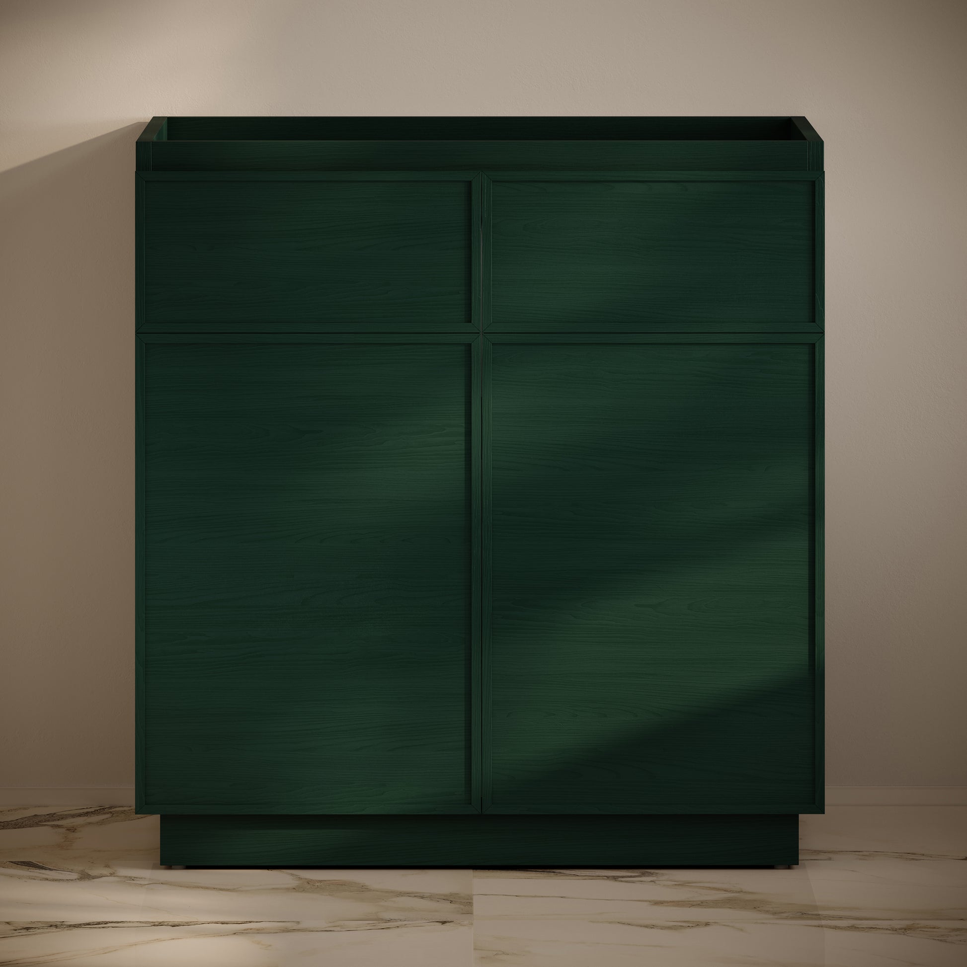 Swiss Madison St. Tropez 36-inch freestanding bathroom vanity in Green Oak — view 6