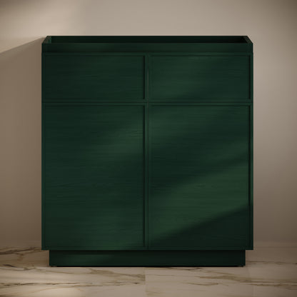 Swiss Madison St. Tropez 36-inch freestanding bathroom vanity in Green Oak — view 6