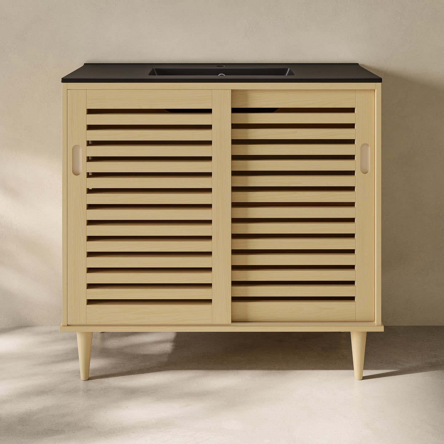 Swiss Madison Delice 36-inch freestanding bathroom vanity in Natural Oak — view 6