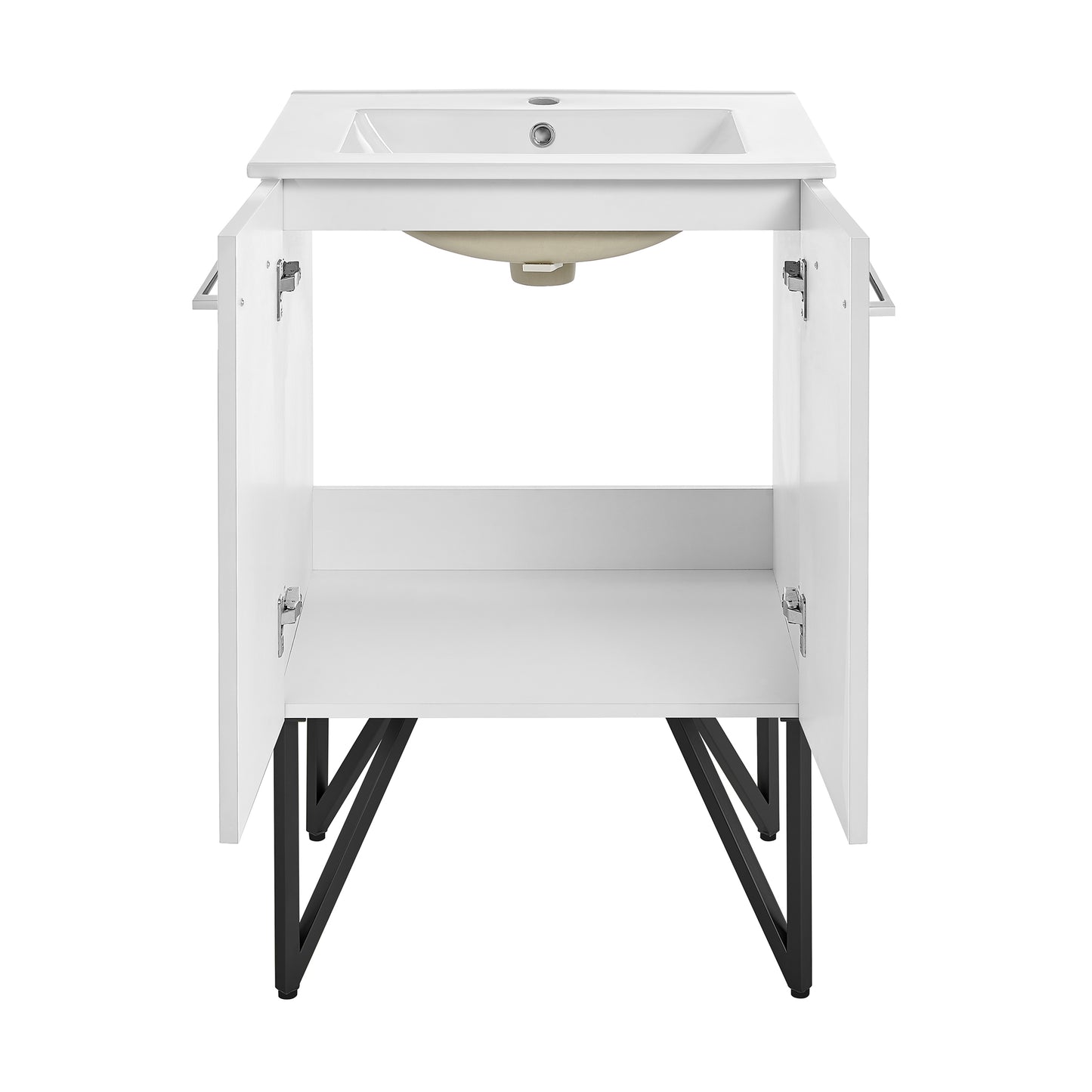 Swiss Madison, Annecy 24" Freestanding Bathroom Vanity in White with Sink Top