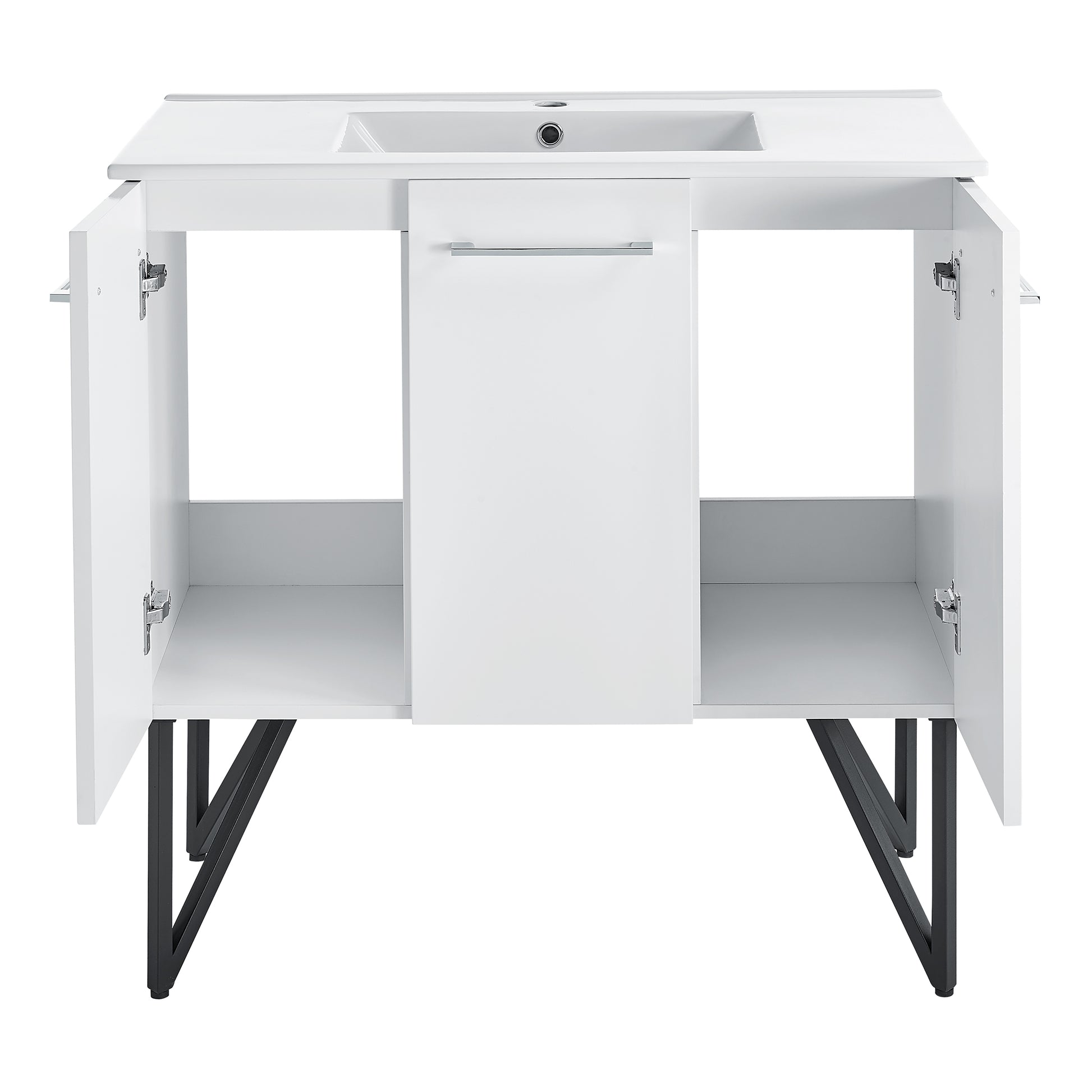 Swiss Madison Annecy 36-inch freestanding bathroom vanity in White — view 10