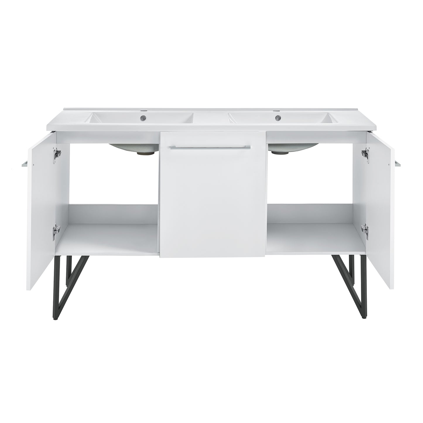 Swiss Madison, Annecy 60" Freestanding Bathroom Vanity in White with Sink Top