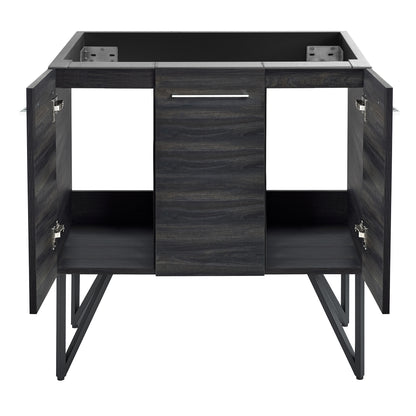 Swiss Madison, Annecy 36" Bathroom Vanity in Black Walnut - Cabinet Only