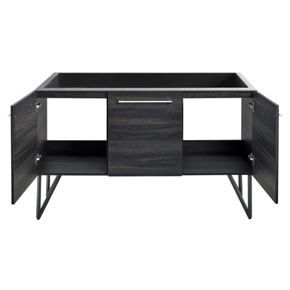 Swiss Madison, Annecy 60 Black Walnut Bathroom Vanity Cabinet Only (SM-BV226)