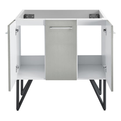 Swiss Madison, Annecy 36" Bathroom Vanity in Brushed Grey - Cabinet Only