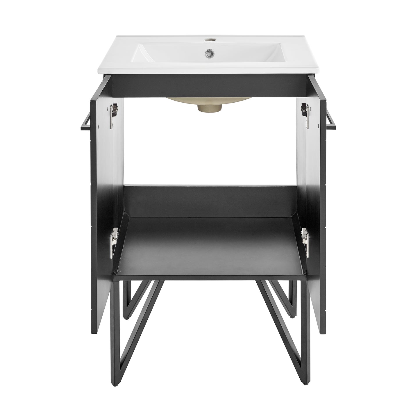 Swiss Madison, Annecy 24" Freestanding Bathroom Vanity in Phantom Black with Sink Top