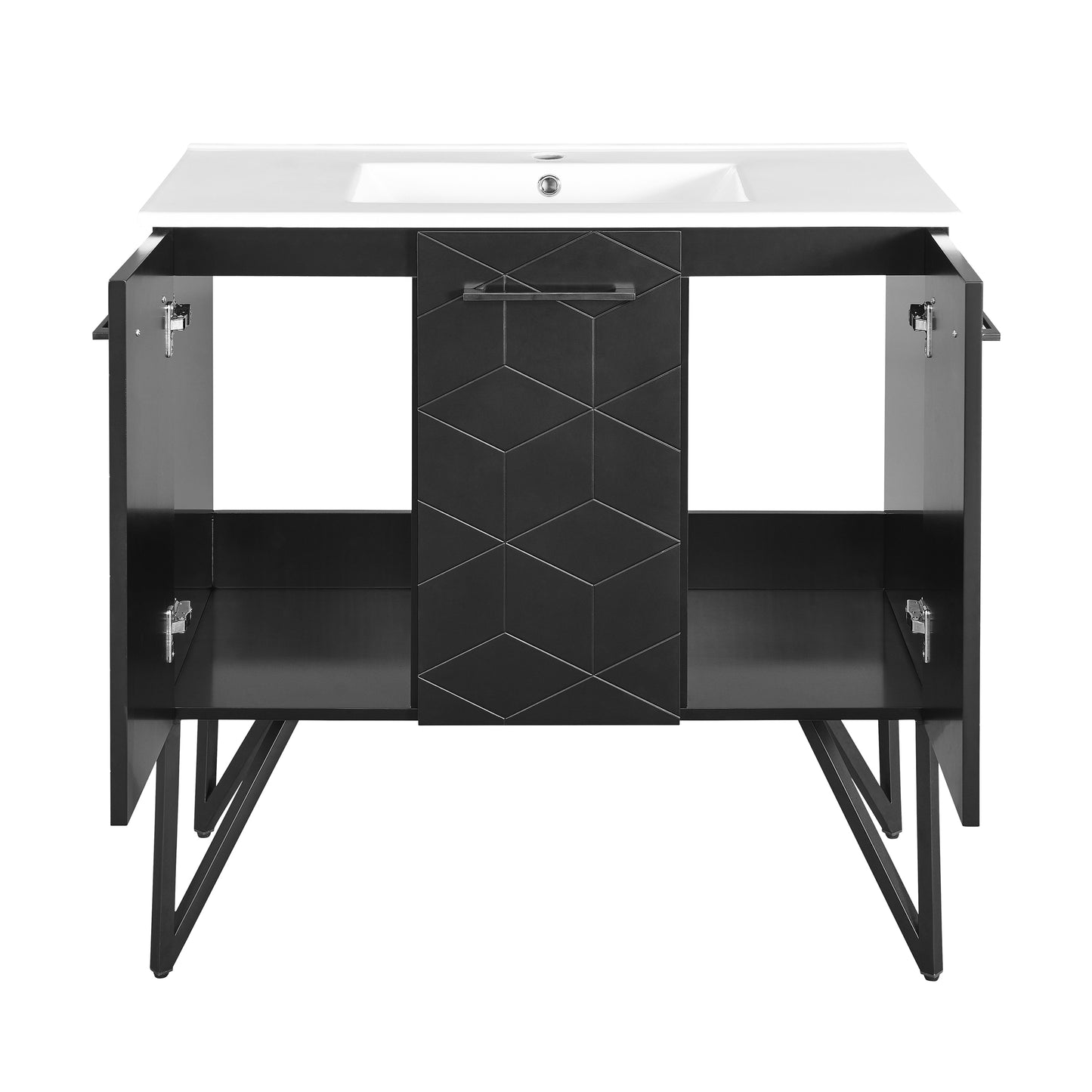 Swiss Madison, Annecy 36" Freestanding Bathroom Vanity in Phantom Black with Sink Top