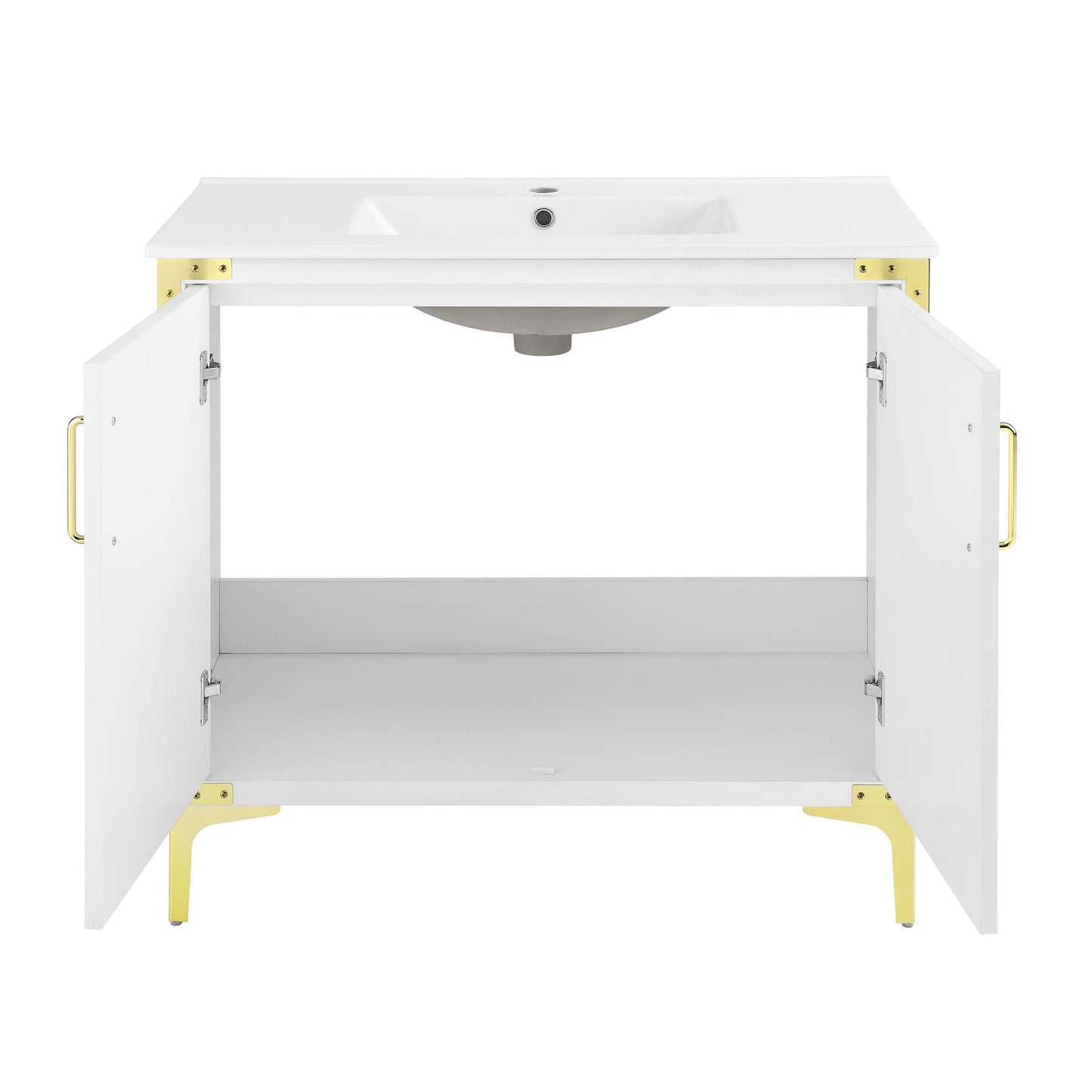 Swiss Madison, Voltaire 36" Freestanding Bathroom Vanity in White with Sink Top
