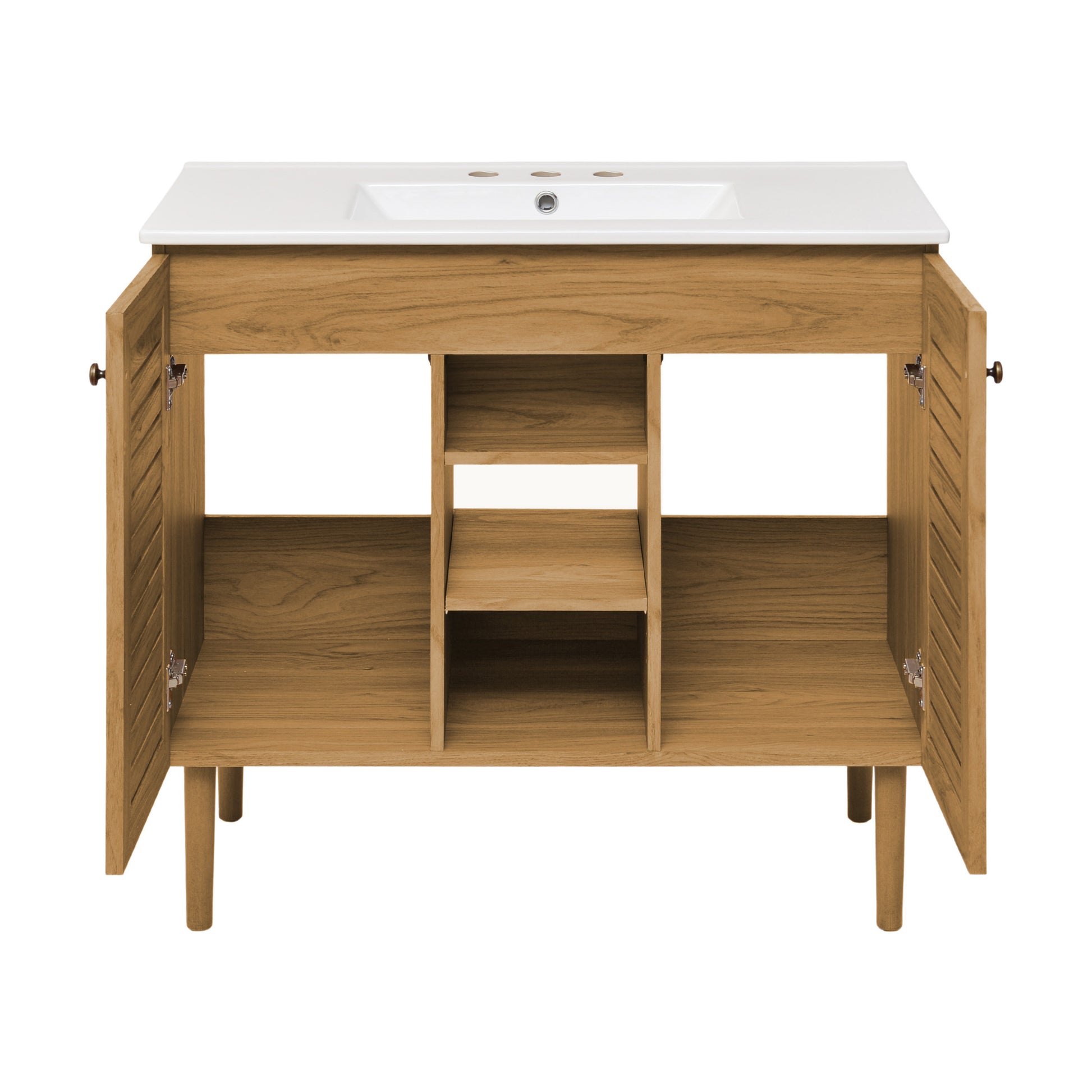 Swiss Madison Bron 36-inch freestanding bathroom vanity in Golden Oak — view 5