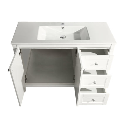 Swiss Madison, Cannes 48 Single, Two Doors, Three Drawers, Bathroom Vanity