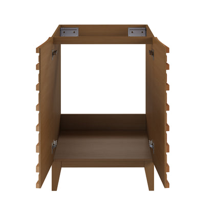 Swiss Madison, Cascade 24'' Bathroom Vanity in Brown Oak - Cabinet