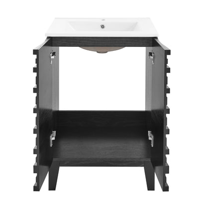 Swiss Madison, Cascade 24" Bathroom Vanity in Black